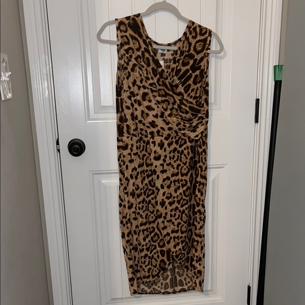 Leopard Print Sleeveless Dress